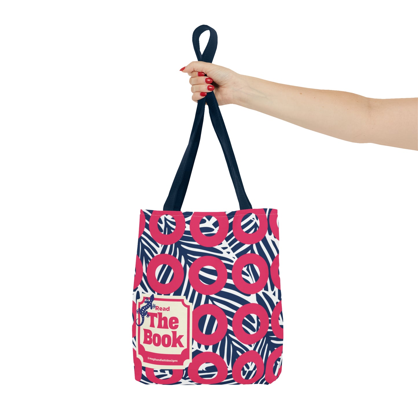 Tropical Donut Print "Read the Book" Tote Bag